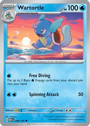 Wartortle (8) [SV: Scarlet and Violet 151] Reverse Holofoil - Deck Out Gaming