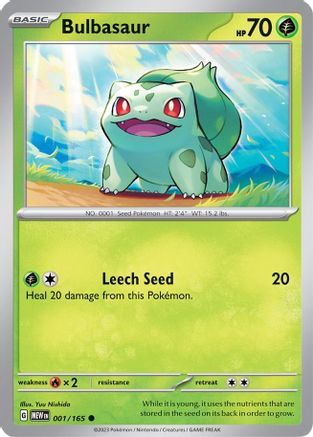 Bulbasaur (1) [SV: Scarlet and Violet 151] Reverse Holofoil