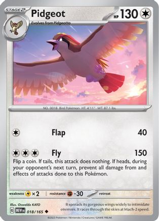 Pidgeot (18) [SV: Scarlet and Violet 151] Reverse Holofoil - Deck Out Gaming