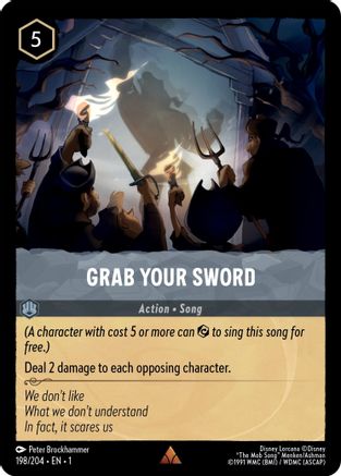 Grab Your Sword (198/204) [The First Chapter] Cold Foil - Deck Out Gaming