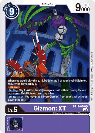 Gizmon: XT (BT13-086) [Versus Royal Knights]