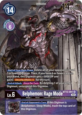 Belphemon: Rage Mode (Alternate Art) (BT13-091) [Versus Royal Knight Booster] Foil