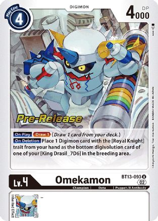 Omekamon (BT13-093) [Versus Royal Knight Booster Pre-Release Cards] Foil
