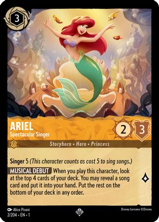 Ariel - Spectacular Singer (2/204) [The First Chapter] Cold Foil - Deck Out Gaming