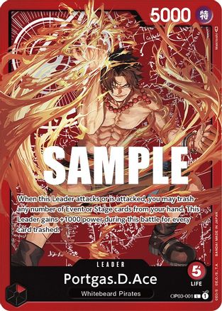 Portgas.D.Ace (Special Goods Set -Ace/Sabo/Luffy-) (OP03-001) [One Piece Promotion Cards] Foil