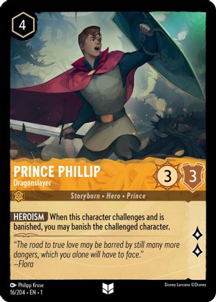 Prince Phillip - Dragonslayer (16/204) [The First Chapter] Cold Foil - Deck Out Gaming