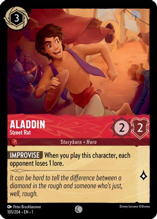 Aladdin - Street Rat (105/204) [The First Chapter] Cold Foil - Deck Out Gaming