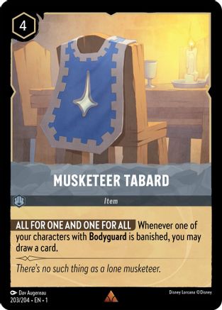 Musketeer Tabard (203/204) [The First Chapter] Cold Foil - Deck Out Gaming