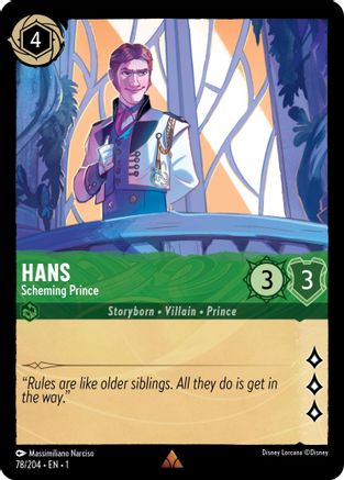 Hans - Scheming Prince (78/204) [The First Chapter] Cold Foil - Deck Out Gaming