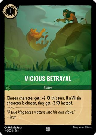 Vicious Betrayal (100/204) [The First Chapter] - Deck Out Gaming