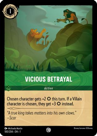 Vicious Betrayal (100/204) [The First Chapter] Cold Foil - Deck Out Gaming
