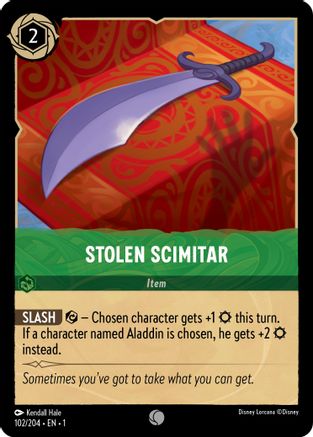 Stolen Scimitar (102/204) [The First Chapter] Cold Foil - Deck Out Gaming