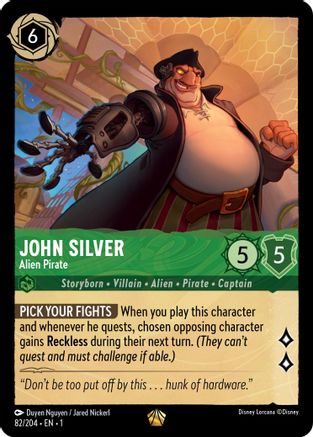 John Silver - Alien Pirate (82/204) [The First Chapter] Cold Foil - Deck Out Gaming