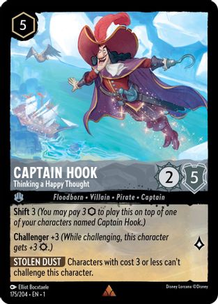 Captain Hook - Thinking a Happy Thought (175/204) [The First Chapter] Cold Foil - Deck Out Gaming