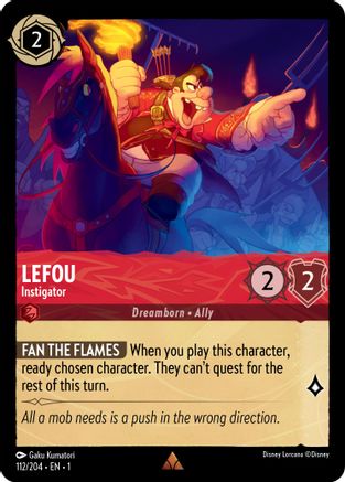 Lefou - Instigator (112/204) [The First Chapter] Cold Foil - Deck Out Gaming