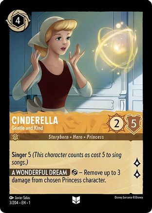 Cinderella - Gentle and Kind (3/204) [The First Chapter] Cold Foil - Deck Out Gaming