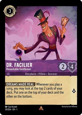 Dr. Facilier - Remarkable Gentleman (39/204) [The First Chapter] Cold Foil - Deck Out Gaming