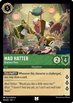 Mad Hatter - Gracious Host (86/204) [The First Chapter] Cold Foil - Deck Out Gaming