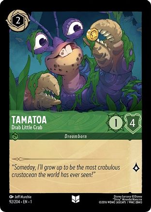 Tamatoa - Drab Little Crab (92/204) [The First Chapter] Cold Foil - Deck Out Gaming