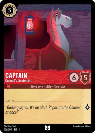 Captain - Colonel's Lieutenant (106/204) [The First Chapter] Cold Foil - Deck Out Gaming