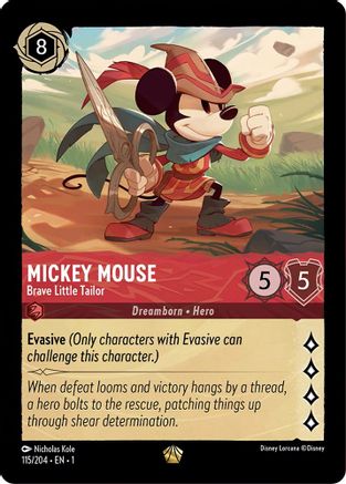 Mickey Mouse - Brave Little Tailor (115/204) [The First Chapter] Cold Foil - Deck Out Gaming