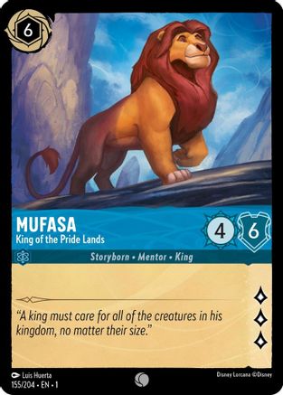 Mufasa - King of the Pride Lands (155/204) [The First Chapter] Cold Foil - Deck Out Gaming