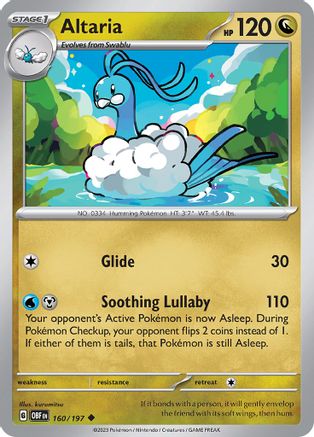 Altaria (160) [SV03: Obsidian Flames] Reverse Holofoil - Deck Out Gaming