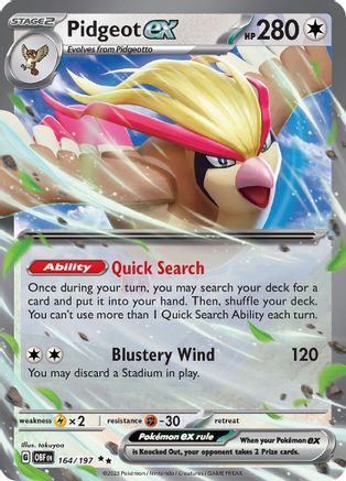 Pidgeot ex (164) [SV03: Obsidian Flames] Holofoil - Deck Out Gaming