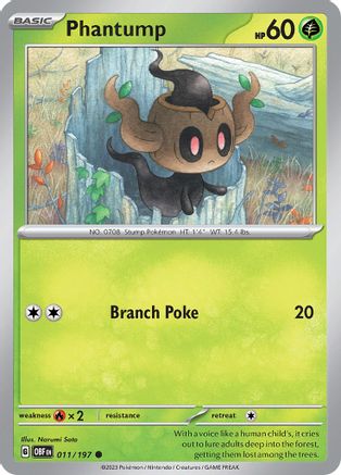 Phantump (7) [SV03: Obsidian Flames] - Deck Out Gaming