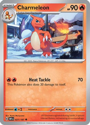 Charmeleon (27) [SV03: Obsidian Flames] Reverse Holofoil - Deck Out Gaming