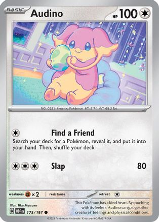 Audino (173) [SV03: Obsidian Flames] Reverse Holofoil - Deck Out Gaming