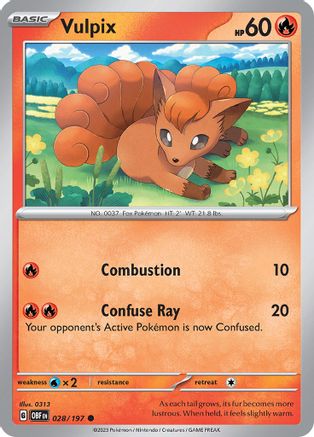 Vulpix (28) [SV03: Obsidian Flames] Reverse Holofoil