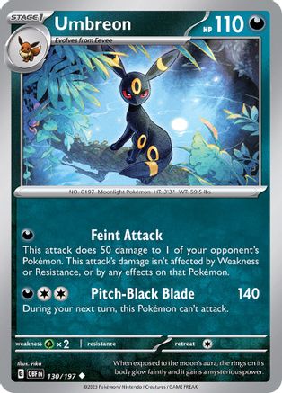 Umbreon (130) [SV03: Obsidian Flames] Reverse Holofoil - Deck Out Gaming