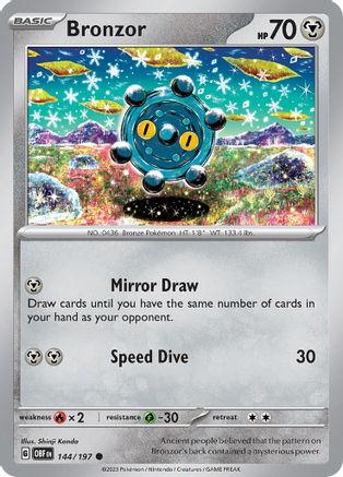 Bronzor (144) [SV03: Obsidian Flames] Reverse Holofoil - Deck Out Gaming