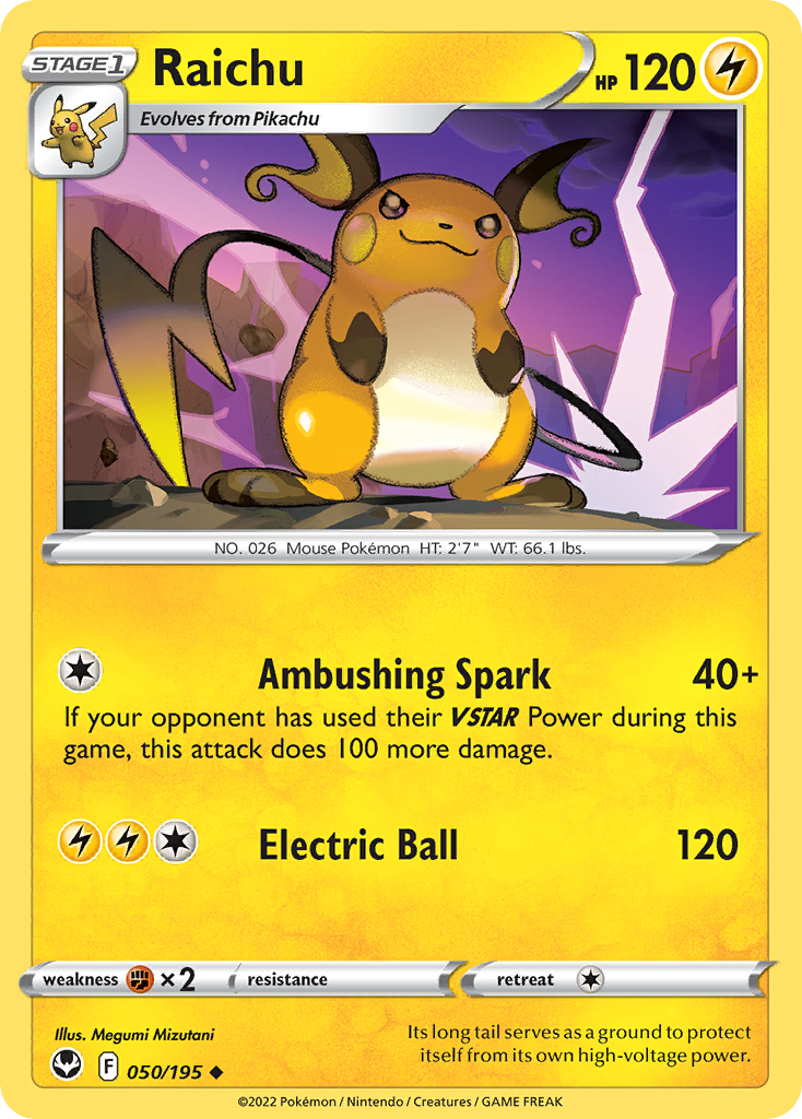 Raichu (050/195) [Sword & Shield: Silver Tempest]