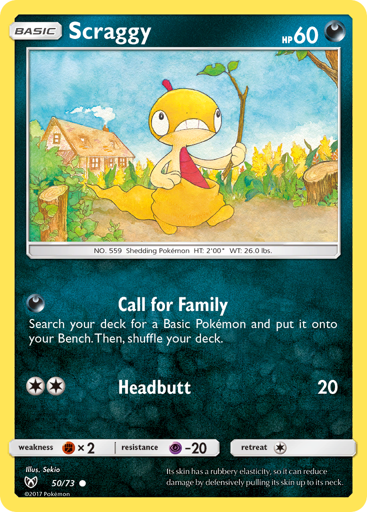 Scraggy (50/73) [Sun & Moon: Shining Legends] Reverse Holofoil - Deck Out Gaming