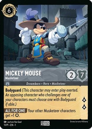 Mickey Mouse - Musketeer (11) [Disney Lorcana Promo Cards] - Deck Out Gaming