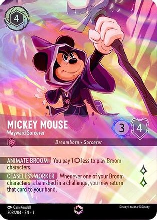 Mickey Mouse - Wayward Sorcerer (Alternate Art) (208/204) [The First Chapter] Holofoil - Deck Out Gaming