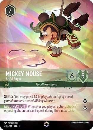 Mickey Mouse - Artful Rogue (Alternate Art) (210/204) [The First Chapter] Holofoil - Deck Out Gaming