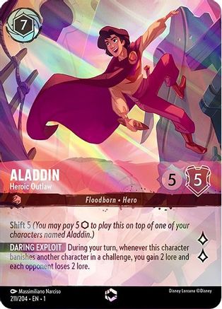 Aladdin - Heroic Outlaw (Alternate Art) (211/204) [The First Chapter] Holofoil - Deck Out Gaming