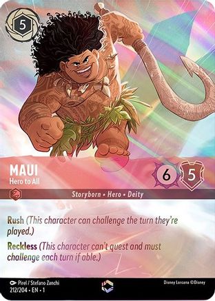 Maui - Hero to All (Alternate Art) (212/204) [The First Chapter] Holofoil - Deck Out Gaming