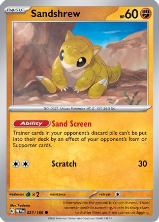 Sandshrew (27) [SV: Scarlet and Violet 151]