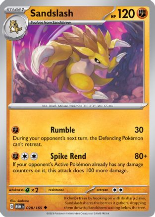 Sandslash (28) [SV: Scarlet and Violet 151] Reverse Holofoil - Deck Out Gaming