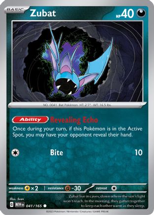 Zubat (41) [SV: Scarlet and Violet 151] Reverse Holofoil