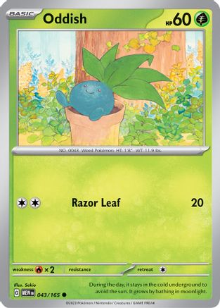 Oddish (43) [SV: Scarlet and Violet 151] Reverse Holofoil - Deck Out Gaming