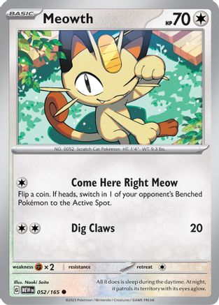 Meowth (52) [SV: Scarlet and Violet 151] - Deck Out Gaming