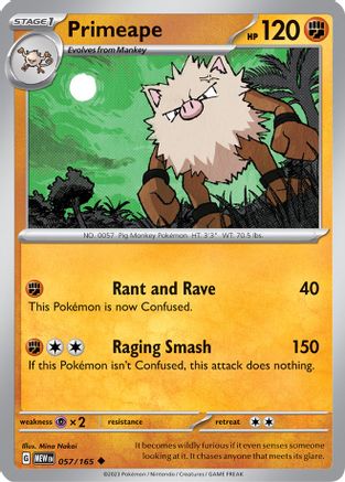 Primeape (57) [SV: Scarlet and Violet 151] Reverse Holofoil - Deck Out Gaming