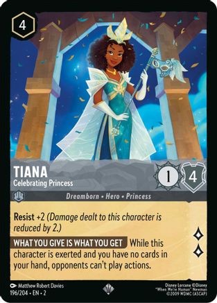 Tiana - Celebrating Princess (196/204) [Rise of the Floodborn] Cold Foil - Deck Out Gaming