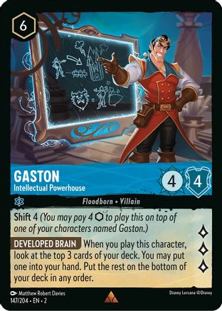 Gaston - Intellectual Powerhouse (147/204) [Rise of the Floodborn] Cold Foil - Deck Out Gaming