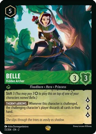 Belle - Hidden Archer (72/204) [Rise of the Floodborn] Cold Foil - Deck Out Gaming